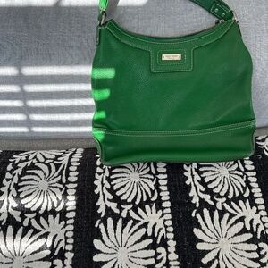 Kelly Green leather Kate Spade Boho bag